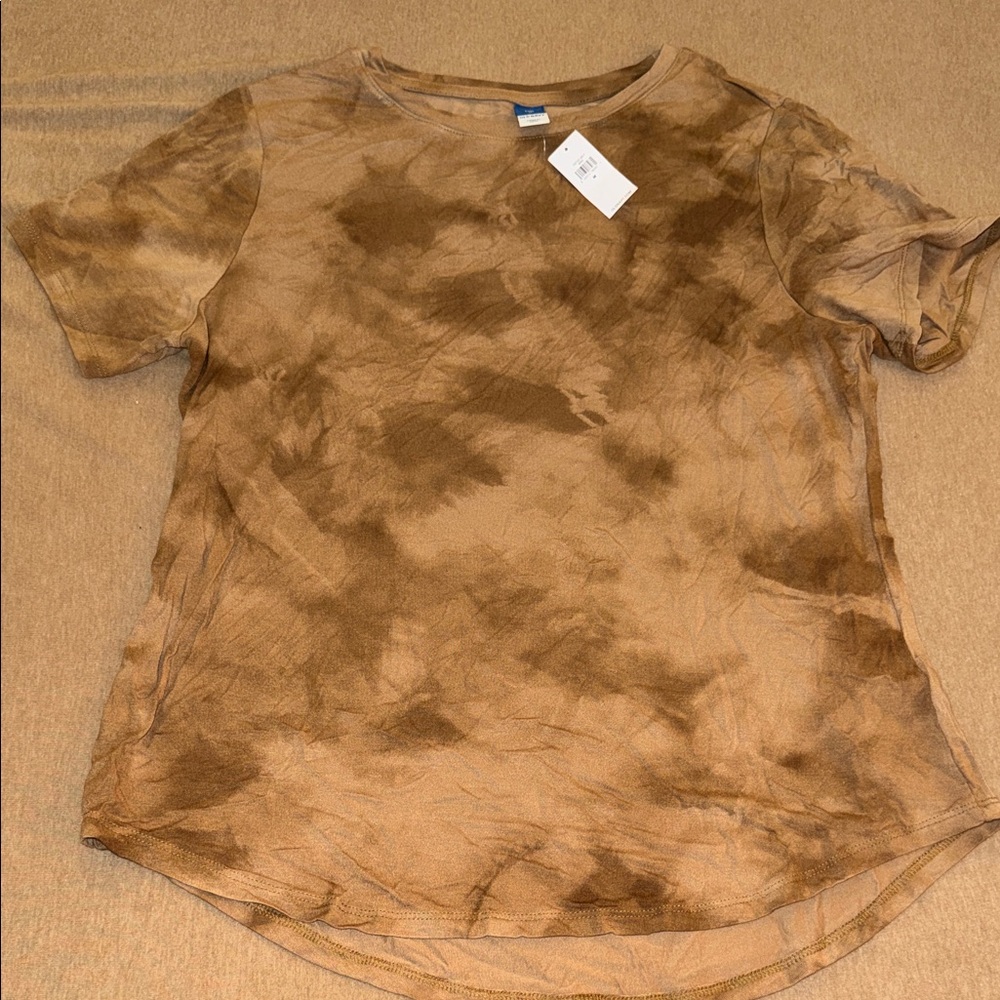 Old Navy Brown Tie-Dye Short Sleeve Tee